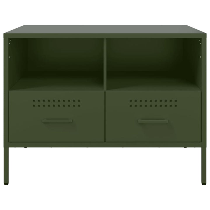 tv-borde 2 stk. 68x39x50,5 cm stål olivengrøn