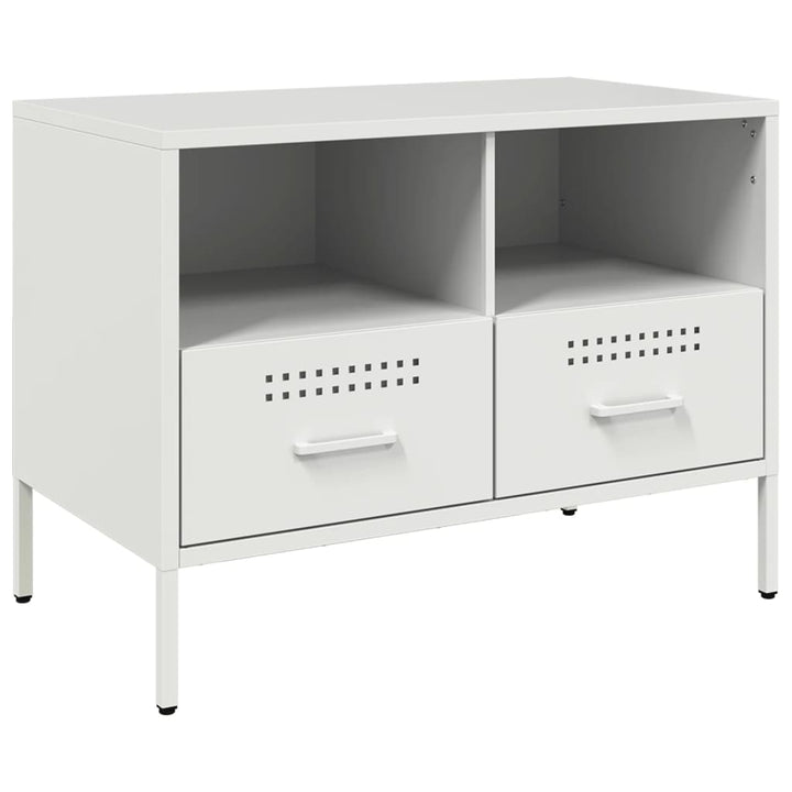tv-bord 68x39x50,5 cm stål hvid