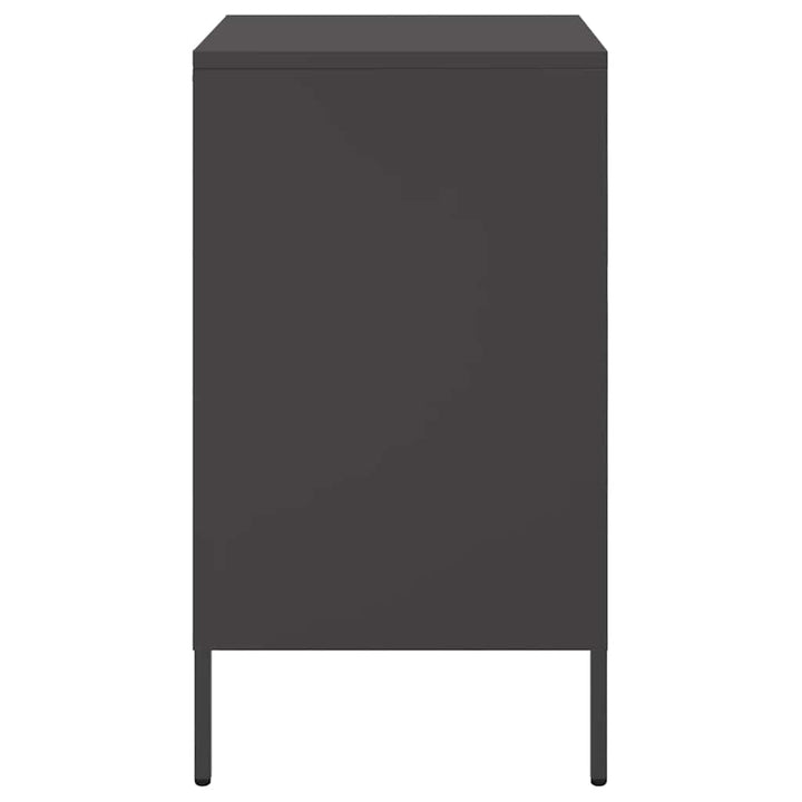 sengebord 36x39x68 cm stål sort