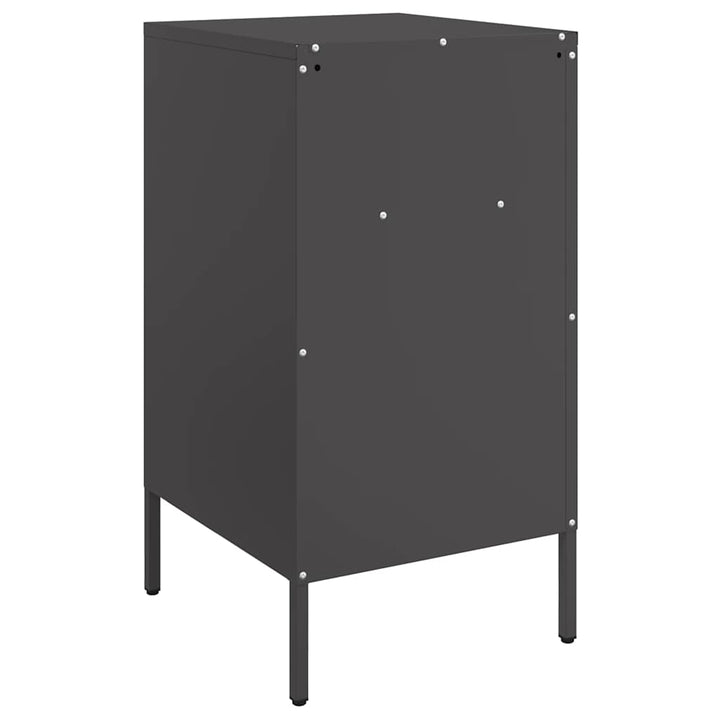 sengebord 36x39x68 cm stål sort