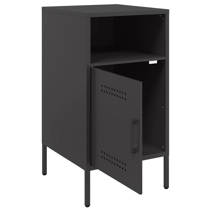 sengebord 36x39x68 cm stål sort