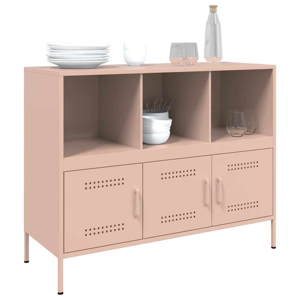 skab 100,5x39x79 cm stål lyserød