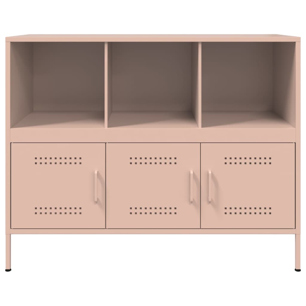 skab 100,5x39x79 cm stål lyserød