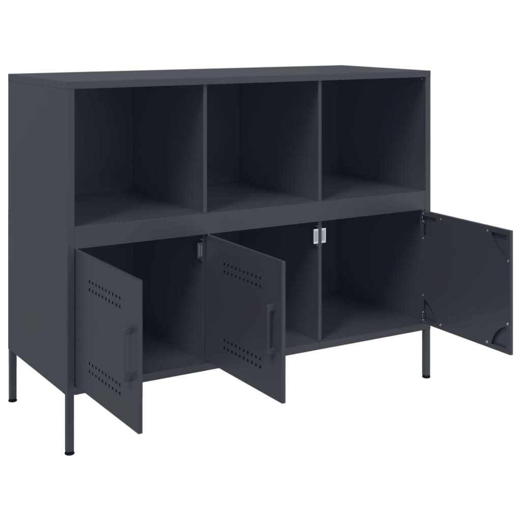 skab 100,5x39x79 cm stål antracitgrå