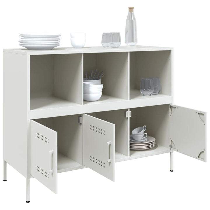 skab 100,5x39x79 cm stål hvid