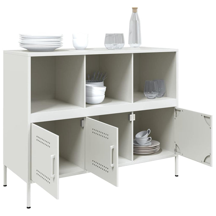 skab 100,5x39x79 cm stål hvid