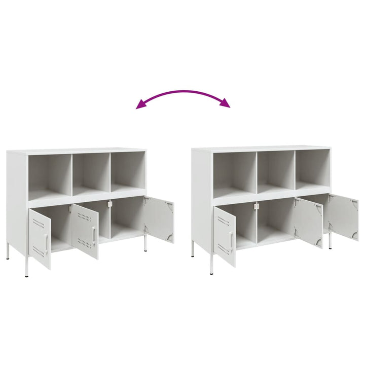 skab 100,5x39x79 cm stål hvid