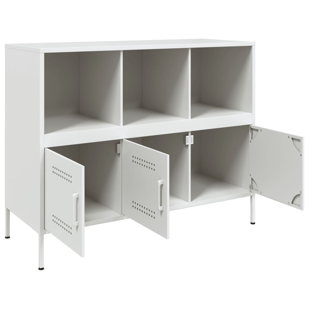 skab 100,5x39x79 cm stål hvid