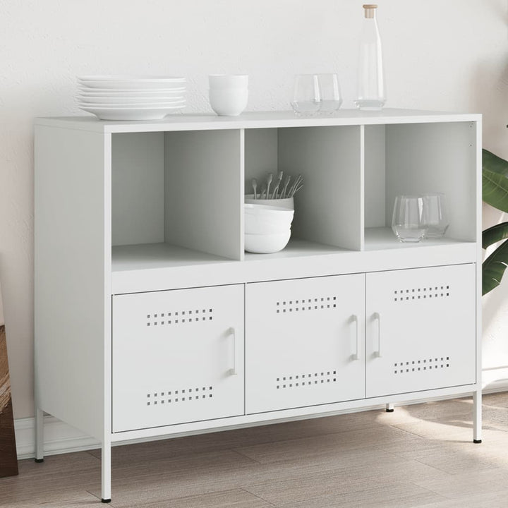 skab 100,5x39x79 cm stål hvid