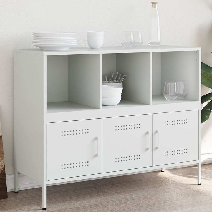 skab 100,5x39x79 cm stål hvid
