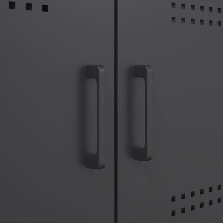 skab 100,5x39x79 cm stål sort
