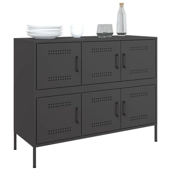 skab 100,5x39x79 cm stål sort