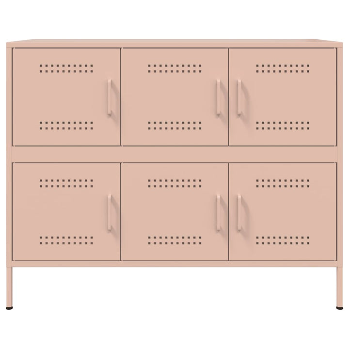 skab 100,5x39x79 cm stål lyserød