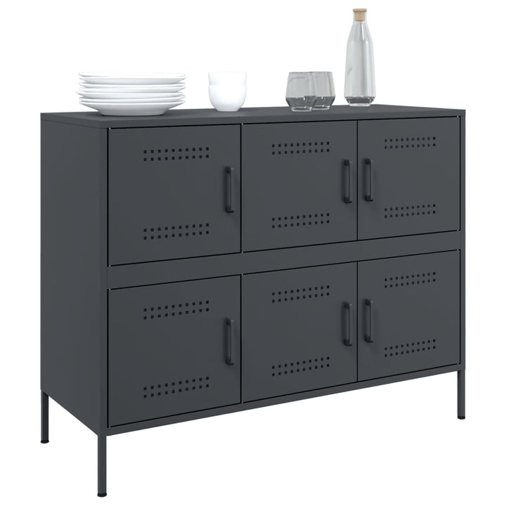 skab 100,5x39x79 cm stål antracitgrå