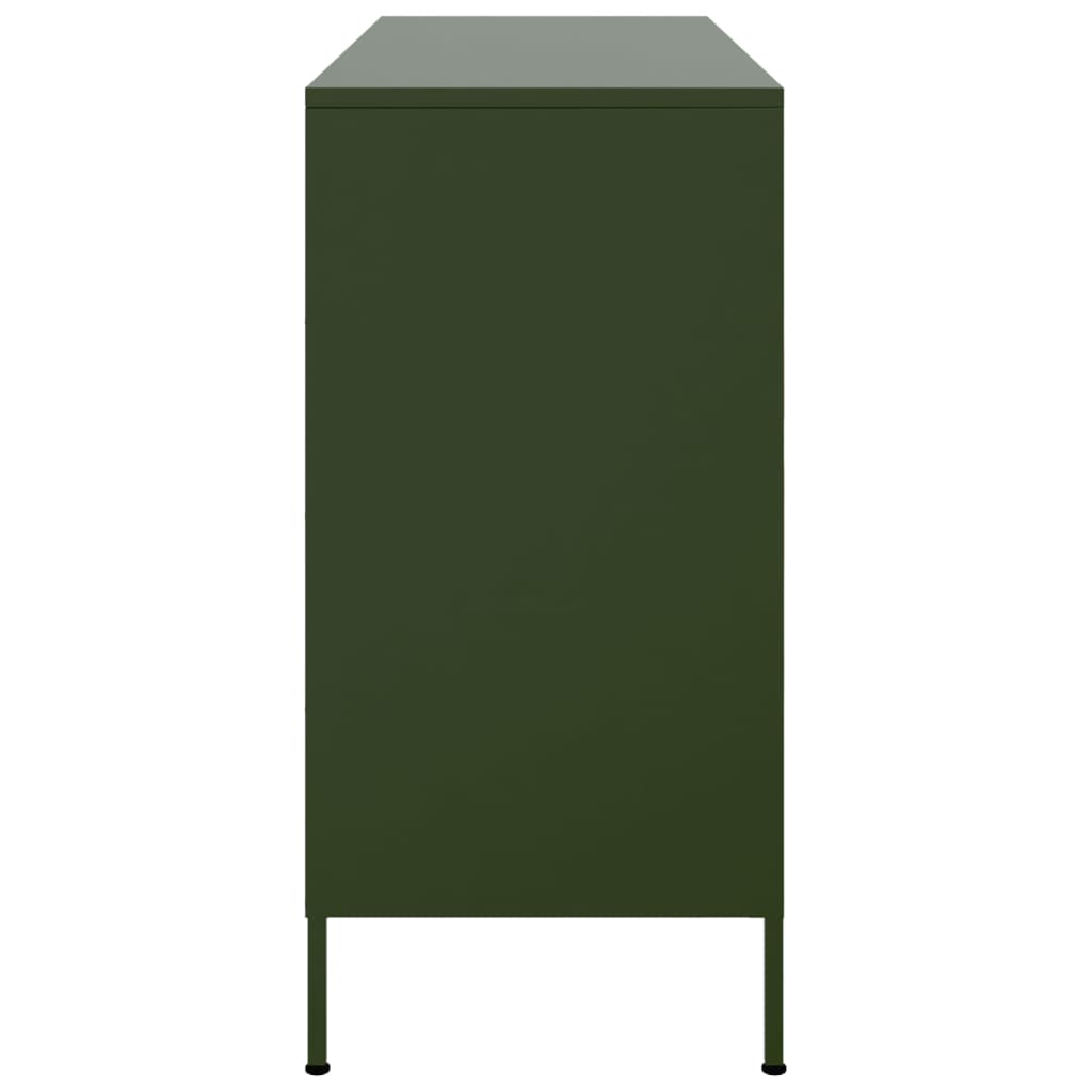 skab 100,5x39x79 cm stål olivengrøn