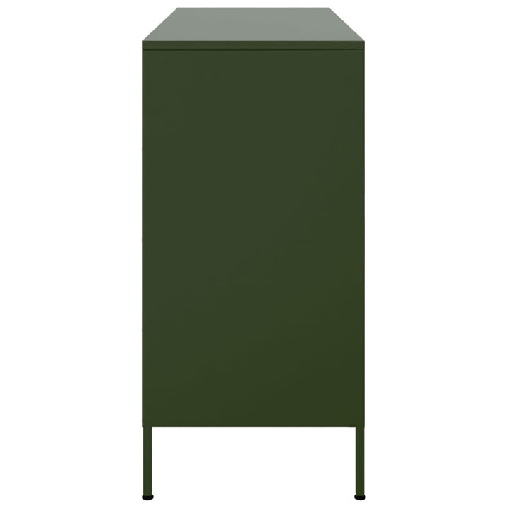 skab 100,5x39x79 cm stål olivengrøn