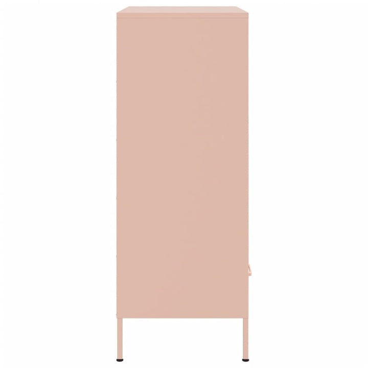 skab 68x39x101,5 cm stål lyserød