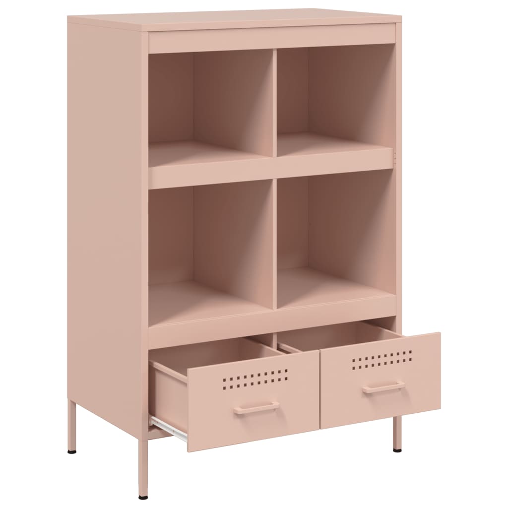 skab 68x39x101,5 cm stål lyserød
