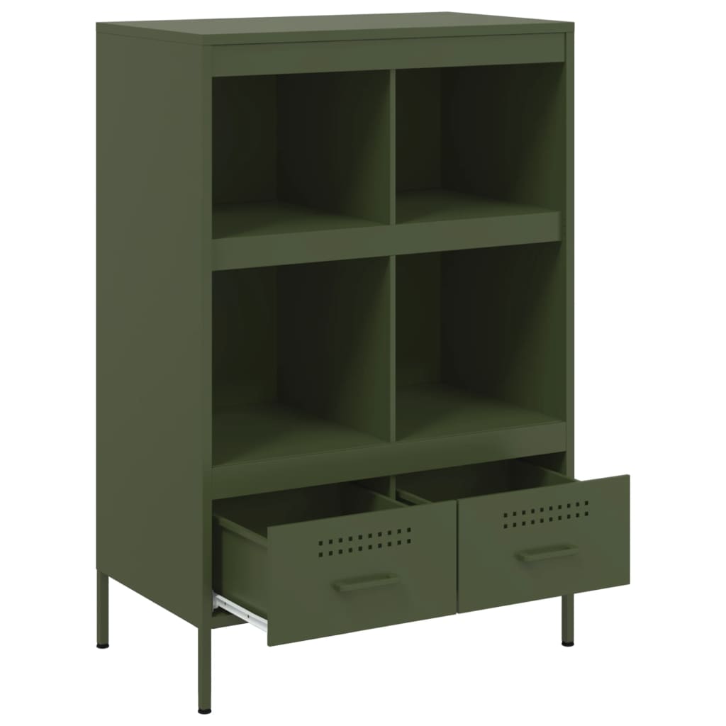skab 68x39x101,5 cm stål olivengrøn