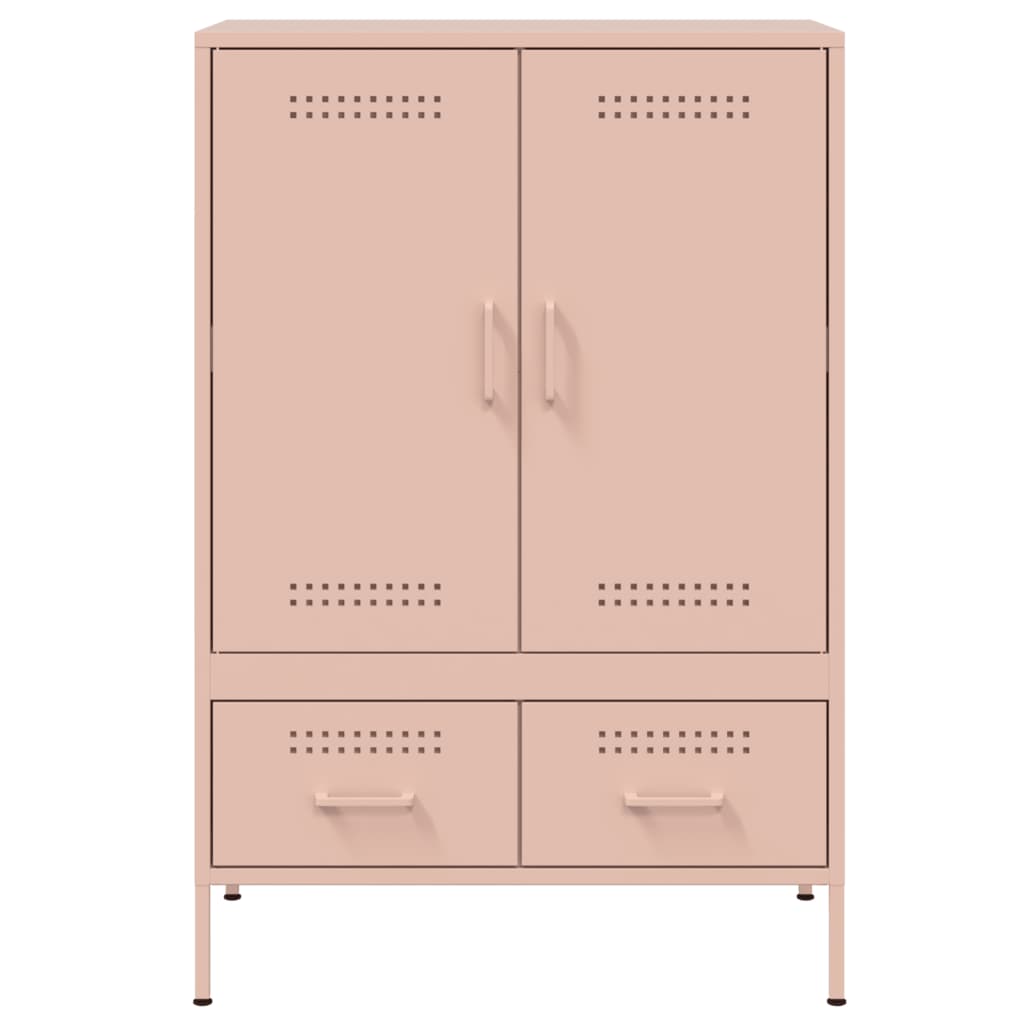 skab 68x39x101,5 cm stål lyserød
