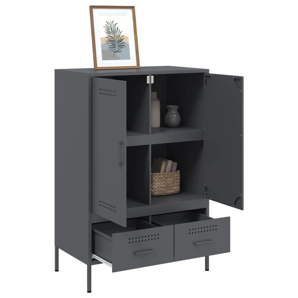 skab 68x39x101,5 cm stål antracitgrå
