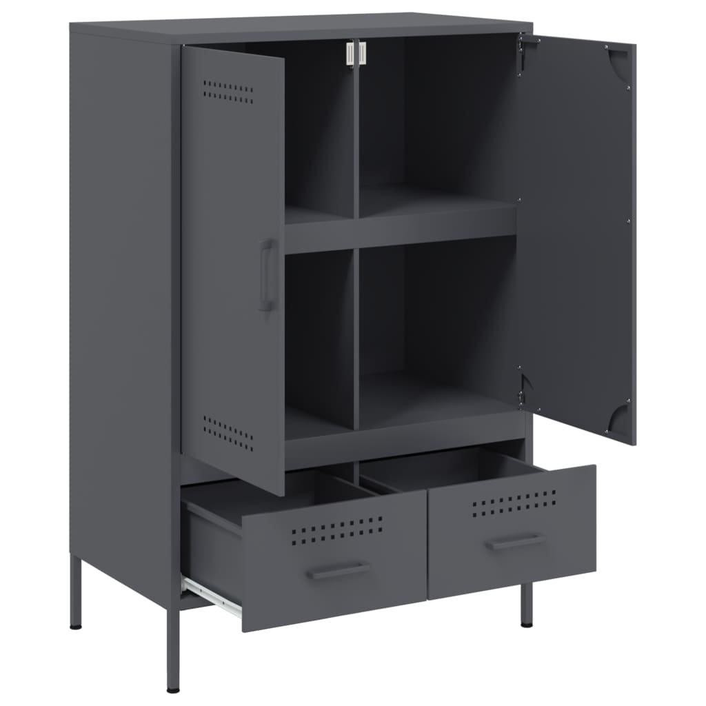 skab 68x39x101,5 cm stål antracitgrå