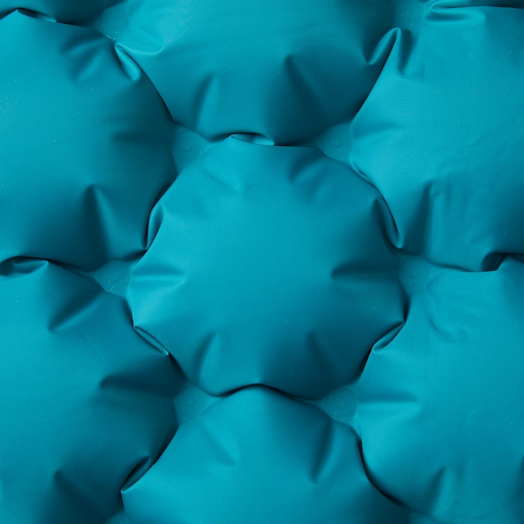 selvoppustelig 2-personers campingmadras med puder blå