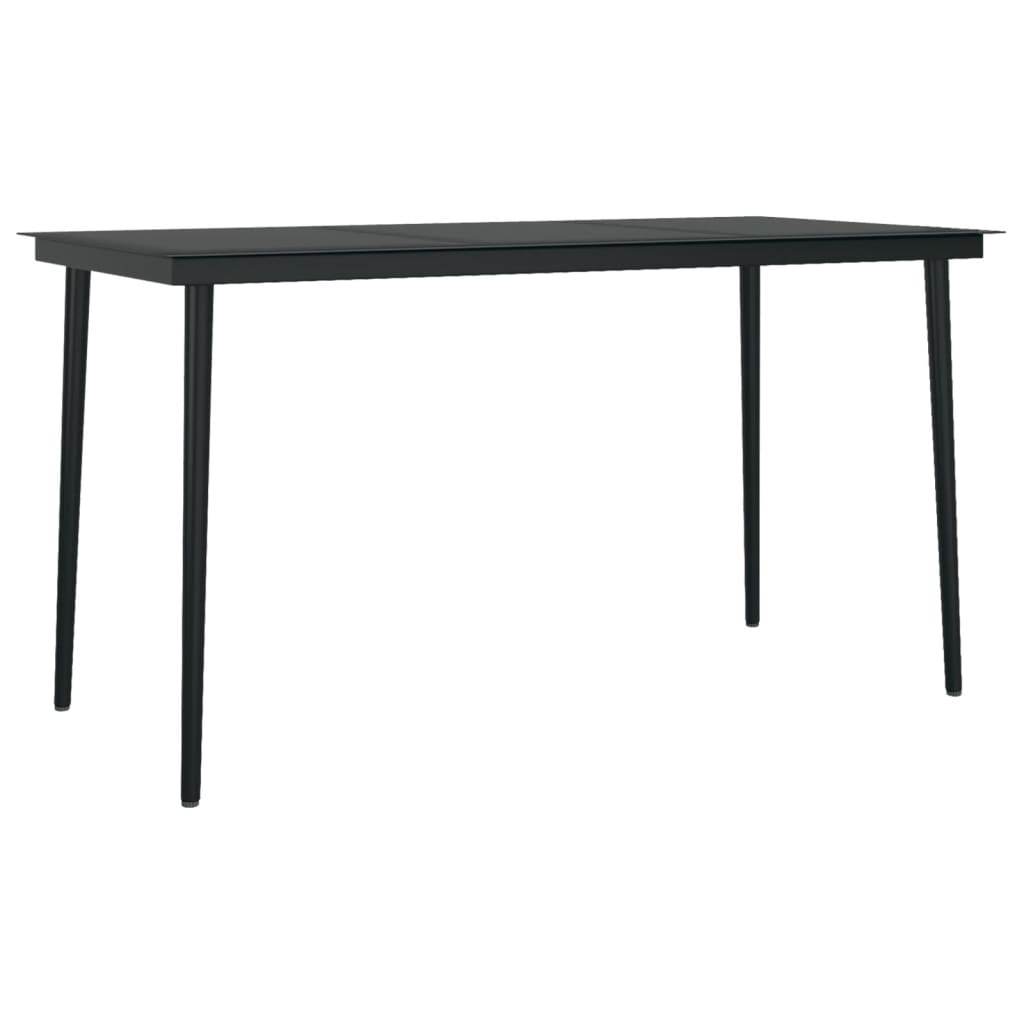 spisebordssæt til haven 5 dele med hynder polyrattan sort