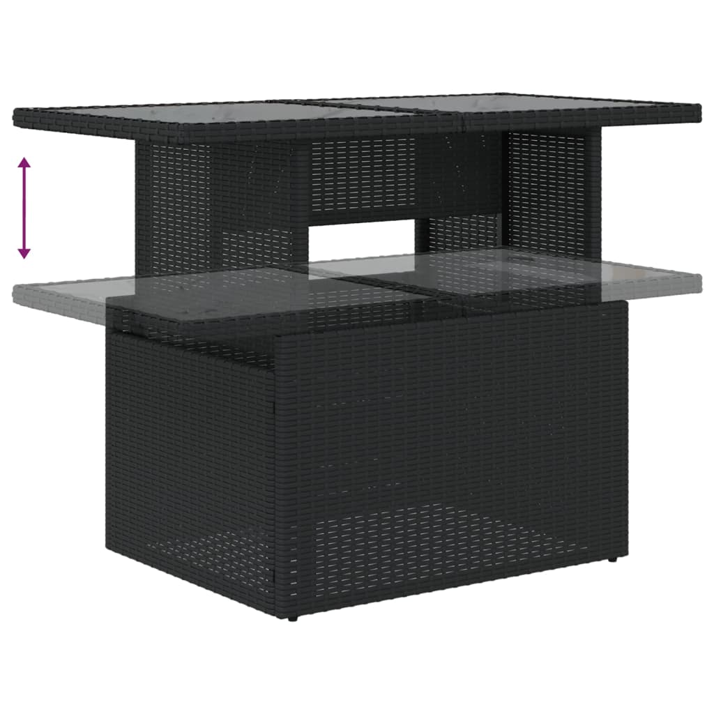 sofasæt til haven 8 dele med hynder polyrattan sort