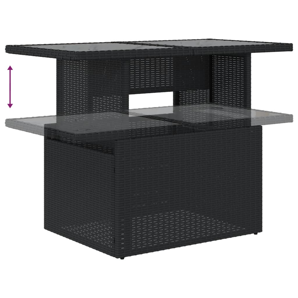 sofasæt til haven 8 dele med hynder polyrattan sort