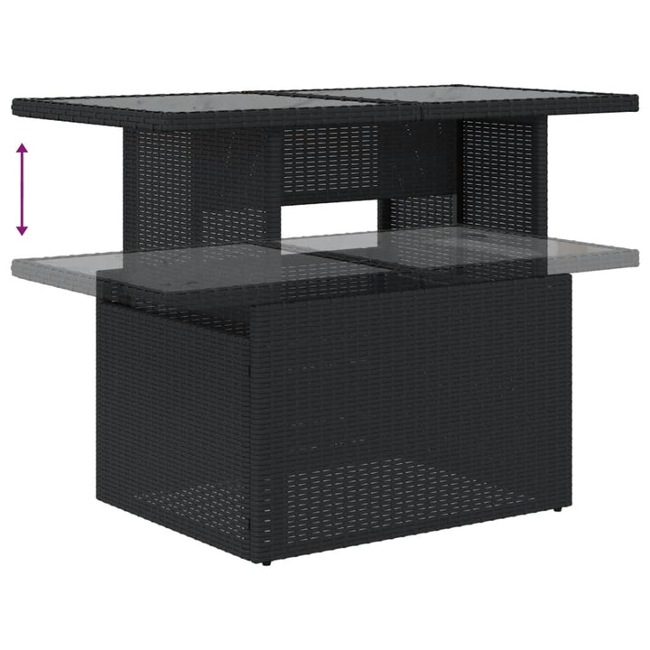 sofasæt til haven 8 dele med hynder polyrattan sort