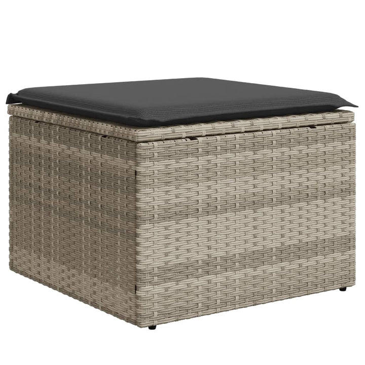 sofasæt til haven 8 dele med hynder polyrattan lysegrå
