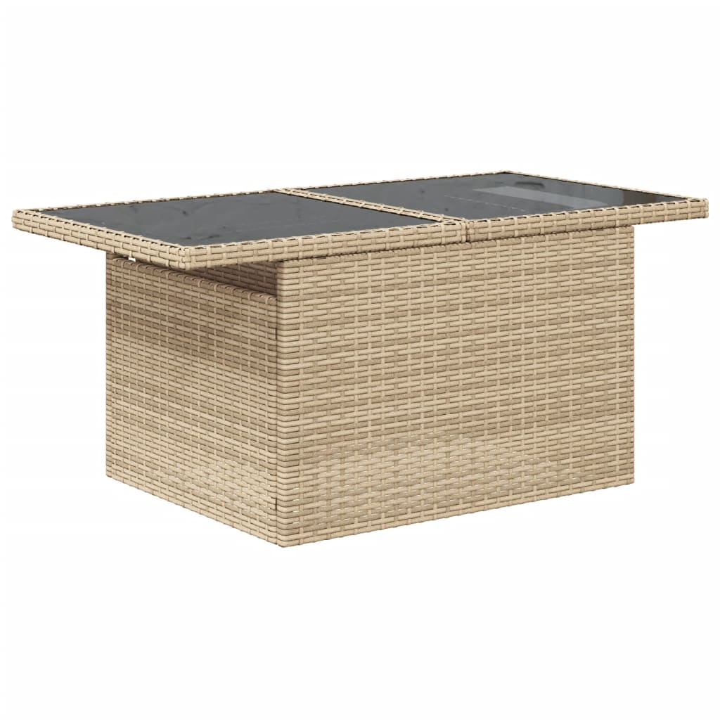 sofasæt til haven 10 dele med hynder polyrattan beige