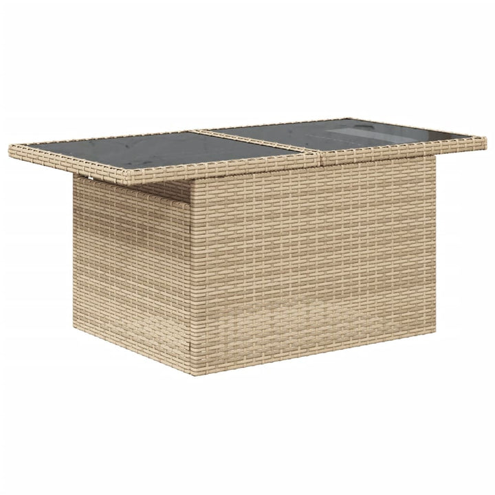 sofasæt til haven 10 dele med hynder polyrattan beige