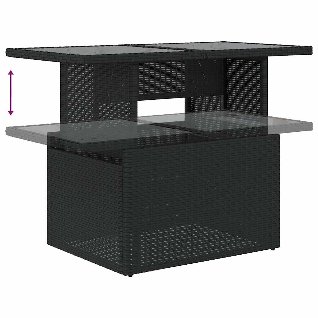 sofasæt til haven 8 dele med hynder polyrattan sort