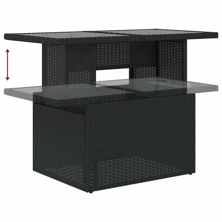 sofasæt til haven 8 dele med hynder polyrattan sort
