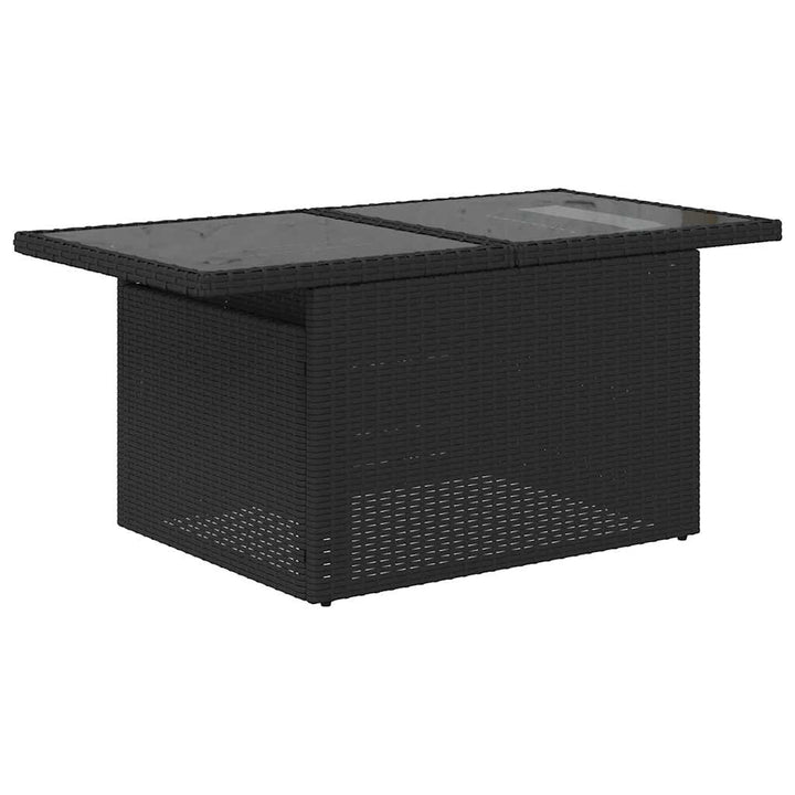 sofasæt til haven 9 dele med hynder polyrattan sort