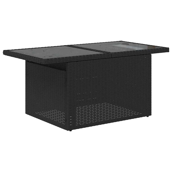 sofasæt til haven 9 dele med hynder polyrattan sort