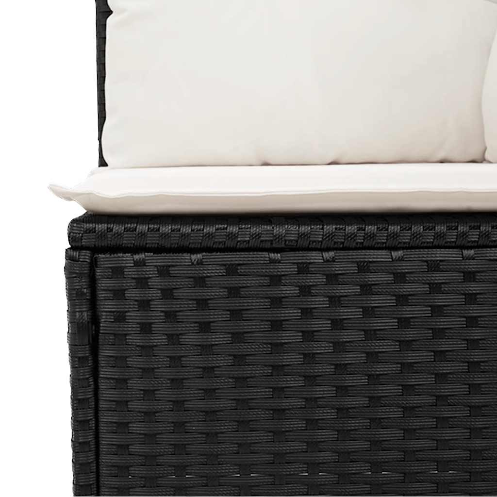 sofasæt til haven 8 dele med hynder polyrattan sort