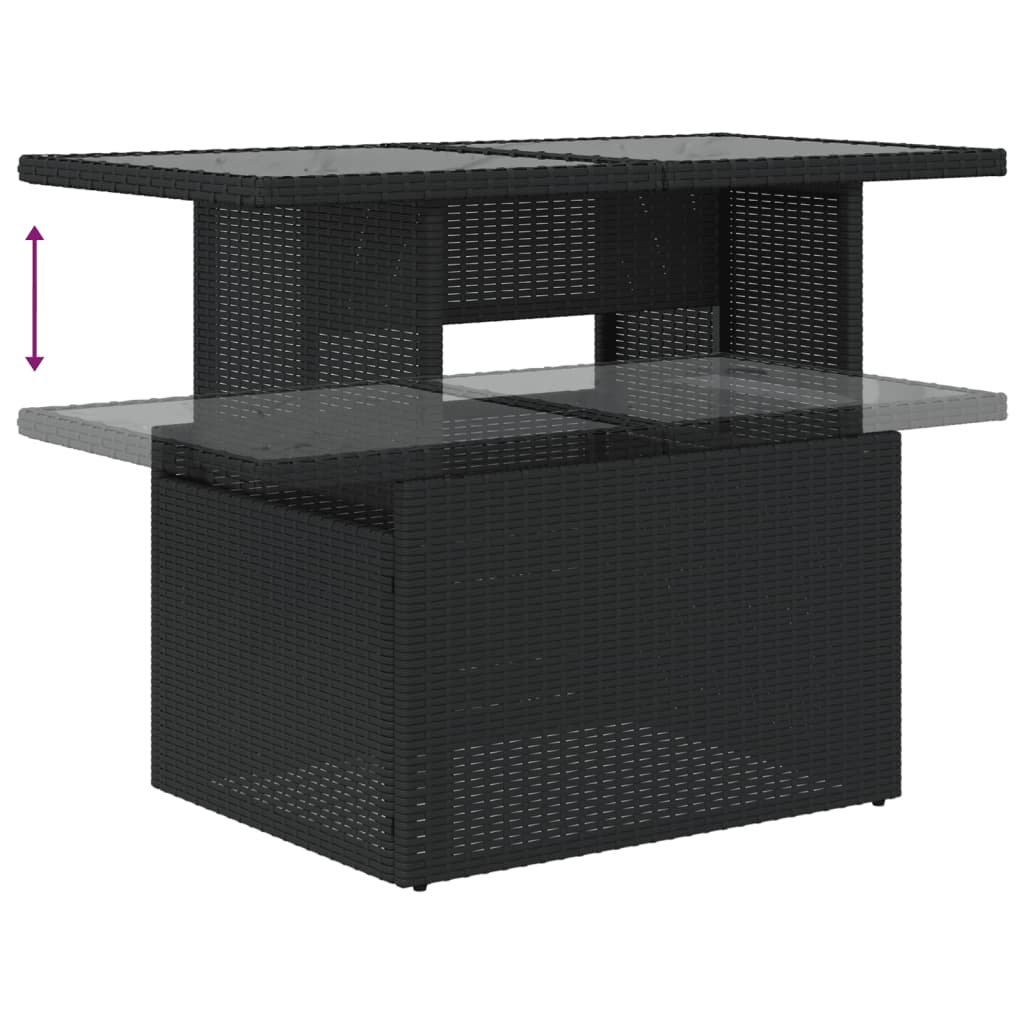 sofasæt til haven 8 dele med hynder polyrattan sort