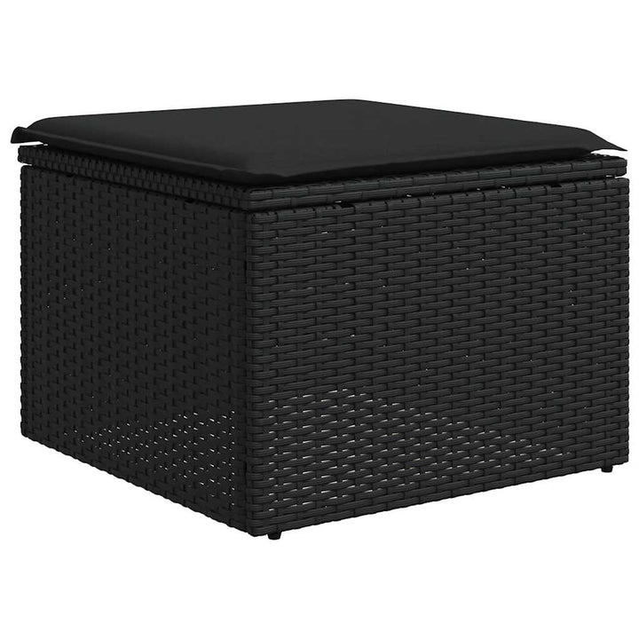 sofasæt til haven 8 dele med hynder polyrattan sort