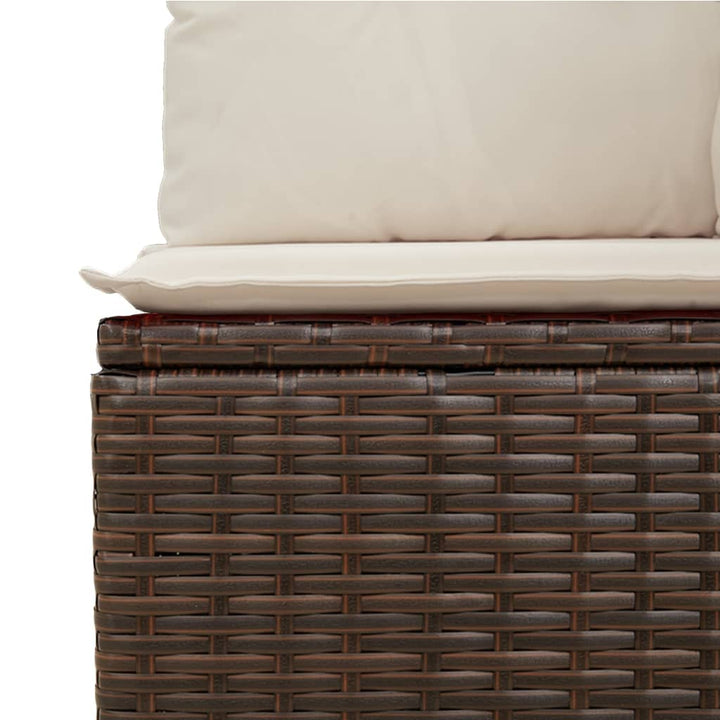 sofasæt til haven 8 dele med hynder polyrattan brun