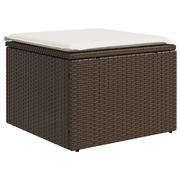 sofasæt til haven 8 dele med hynder polyrattan brun