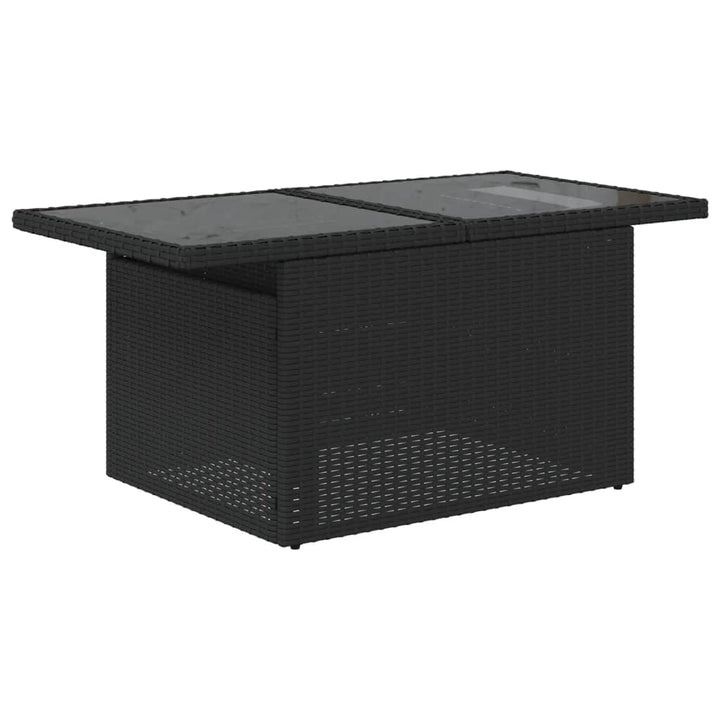 sofasæt til haven 9 dele med hynder polyrattan sort