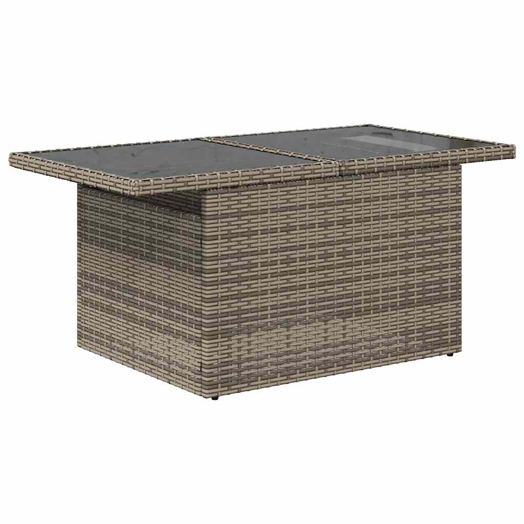 havesofasæt med 5 dele og hynder grå polyrattan