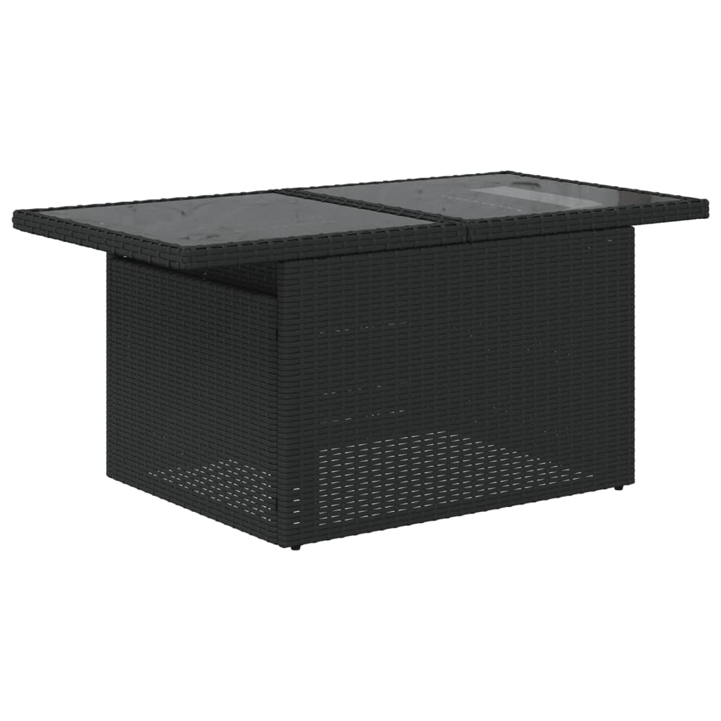sofasæt til haven 8 dele med hynder polyrattan sort