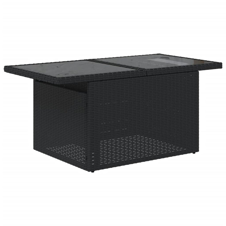 sofasæt til haven 9 dele med hynder polyrattan sort