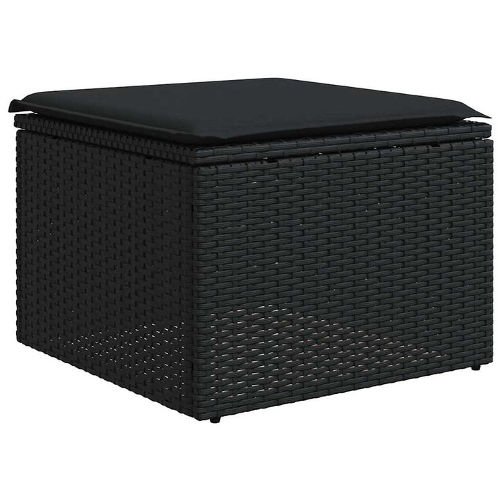 sofasæt til haven 8 dele med hynder polyrattan sort