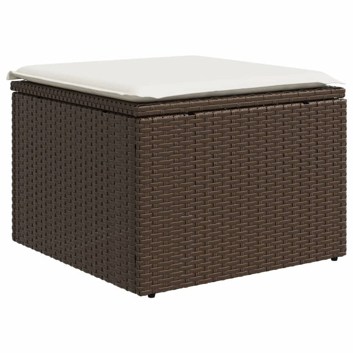 sofasæt til haven 8 dele med hynder polyrattan brun
