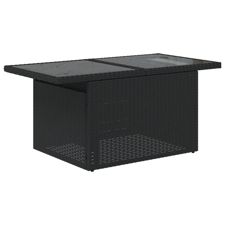 sofasæt til haven 9 dele med hynder polyrattan sort